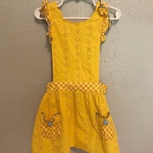 EUC Matilda Jane Yellow Jumper w/ eyelet detail
